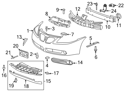 2006 Pontiac G6 Automatic Temperature Controls Ambient Temperature Sensor Diagram for 22697635