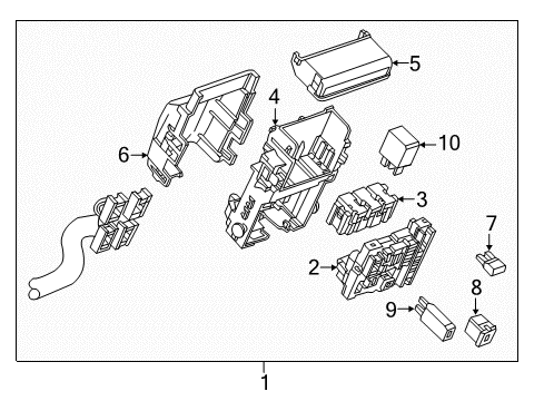 2017 Chevrolet Impala Fuse & Relay Fuse & Relay Box Diagram for 84089163