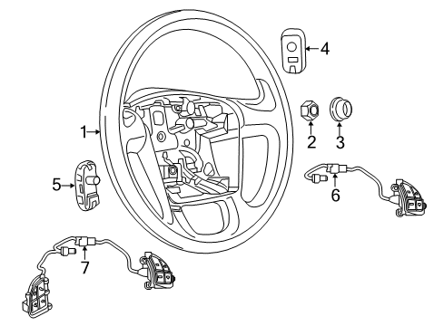 2018 Ram ProMaster City Steering Column, Steering Wheel & Trim Switch-Speed Control Diagram for 5YP58LXHAA