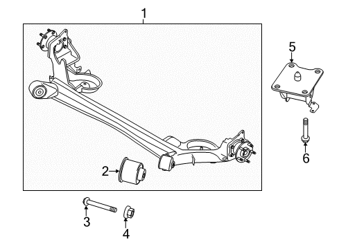 2015 Ford Transit Connect Axle Components - Rear Axle Beam Nut Diagram for -W708329-S442