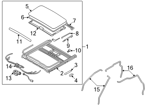 2009 Kia Borrego Sunroof Hose Assembly-Drain Rear, L Diagram for 816922J000