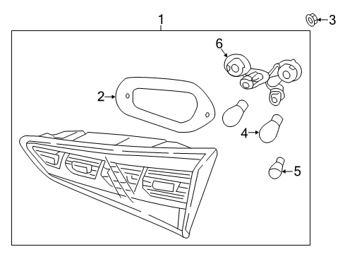 2017 Hyundai Tucson Backup Lamps Lamp Assembly-Rear Combination Inside, LH Diagram for 92403-D3010