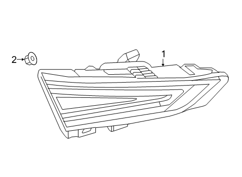 2019 Cadillac CT6 Tail Lamps Tail Lamp Diagram for 84581524