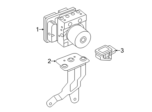 2015 Kia Forte5 Anti-Lock Brakes Hydraulic Unit Assembly Diagram for 58920A7500