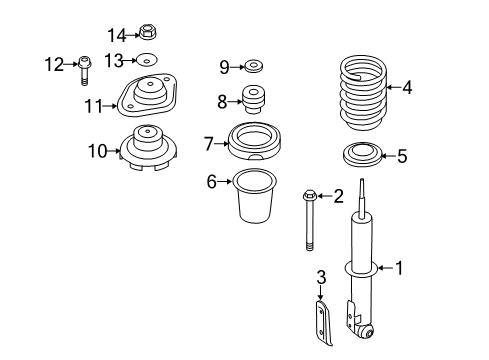 2011 Mini Cooper Struts & Components - Rear Screw, Self Tapping Diagram for 33326771715