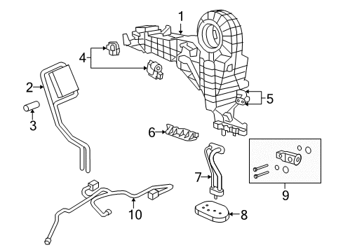 2009 Chrysler Aspen A/C Evaporator & Heater Components Wiring-Rear A/C Jumper Diagram for 68046011AA