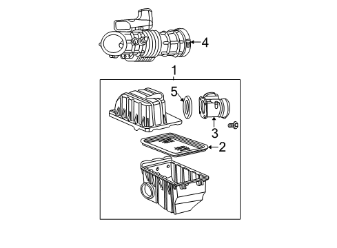 2006 Ford Mustang Filters Air Tube Diagram for 5R3Z-9B659-BA