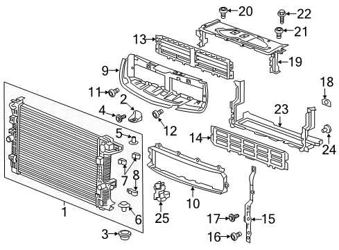 2017 Buick Envision Blower Motor & Fan Lower Baffle Diagram for 23350091