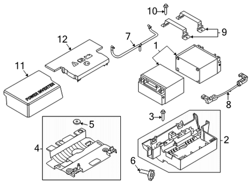 2021 Ford F-150 Battery Battery Diagram for BHAGM-AUX1-B
