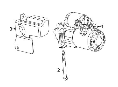 2018 Cadillac Escalade Starter Starter Diagram for 12694625