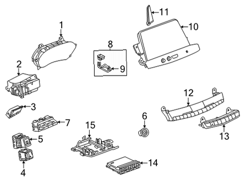 2022 Cadillac CT4 Cluster & Switches, Instrument Panel Heater Control Diagram for 85101571