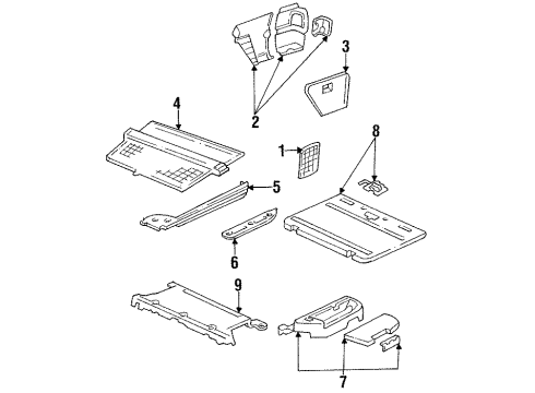 1992 Honda Accord Interior Trim - Rear Body Lock, Lid *NH89L* Diagram for 84607-SM5-A01ZB