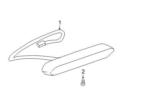 2015 Chevrolet Spark EV High Mount Lamps High Mount Lamp Diagram for 95089244