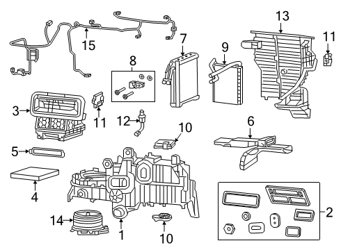 2022 Ram 1500 Blower Motor & Fan CABIN AIR Diagram for 68406048AB