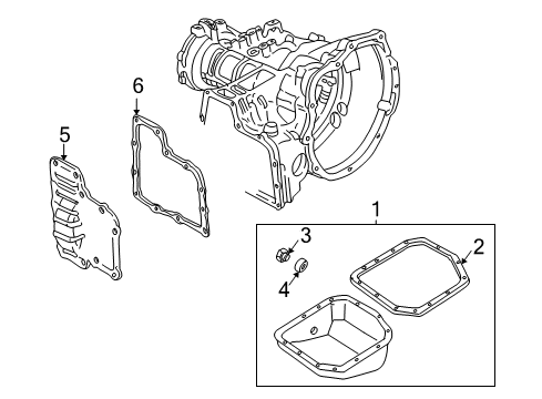 2001 Hyundai Accent Automatic Transmission Valve Body Oil Filter Assembly Diagram for 4632122731
