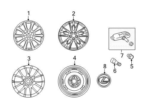 2013 Lexus IS F Wheels, Covers & Trim Wheel, Disc (For Front) Diagram for 4261A-53190