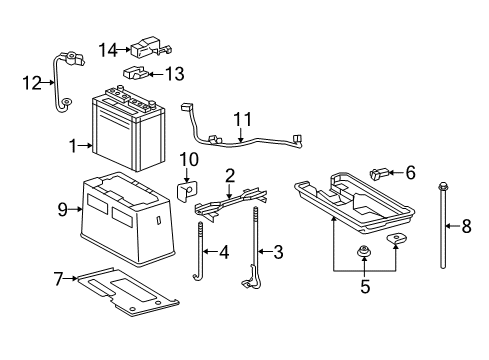 2015 Lexus IS250 Battery Wire, Engine, NO.2 Diagram for 82122-53150