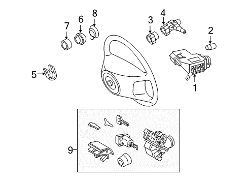 2006 Chrysler Crossfire Ignition Lock CYL Lock-Ignition Lock Diagram for 68533820AA