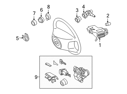 2006 Chrysler Crossfire Ignition Lock Switch-Ignition Diagram for 5098721AA