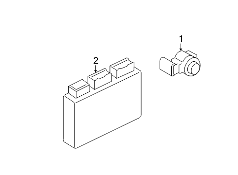 2015 BMW X1 Electrical Components Parking Assist Distance Control Module Diagram for 66209252636