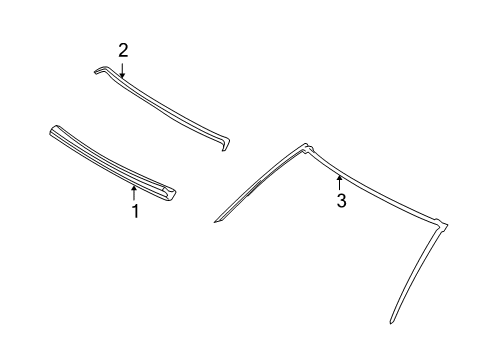 2012 BMW M3 Roof & Components Sealing Strip, Cross Member Diagram for 51717163654