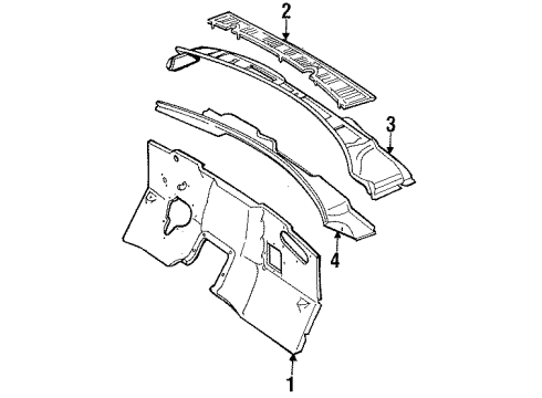 1985 Jeep Wagoneer Cowl Dash-ASSY. Diagram for J5763512