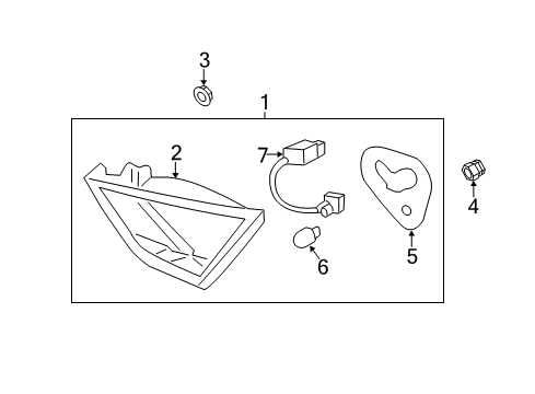 2013 Hyundai Sonata Bulbs Lens & Housing-Rear Combination Inside Lamp, RH Diagram for 92414-4R000