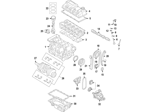 2020 Mini Cooper Clubman Suspension Components, Lower Control Arm, Upper Control Arm, Ride Control, Stabilizer Bar Anti-Roll Bar, Front Axle Diagram for 31306853912