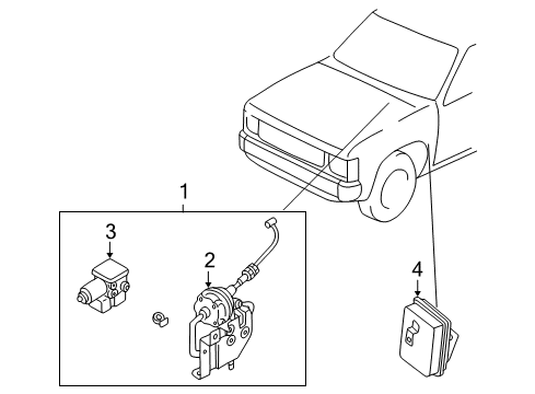 2000 Nissan Frontier Cruise Control System Actuator Assy-Ascd Diagram for 18911-89917