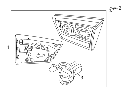 2022 Kia Niro Tail Lamps Lamp Assembly-Rear Comb Diagram for 92403G5510