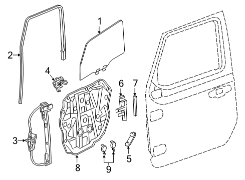 2018 Jeep Wrangler Mirrors Outside Rear-View Mirror Left Diagram for 68313481AE