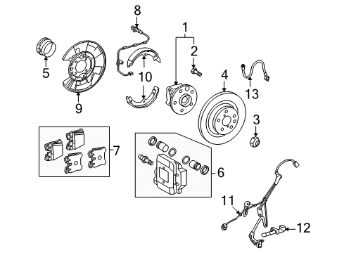 2011 Lexus LS460 Parking Brake Wire Assy, Pad Wear Indicator, RH Diagram for 47770-50080