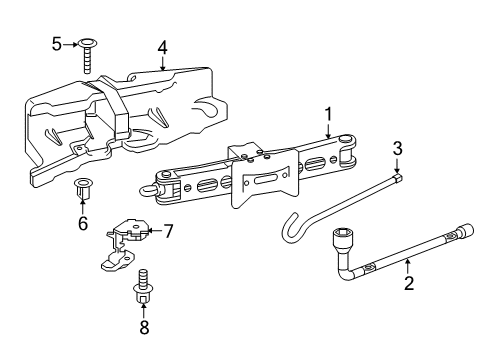 2016 Honda Pilot Jack & Components Bolt-Washer (8X20) Diagram for 93401-08020-05