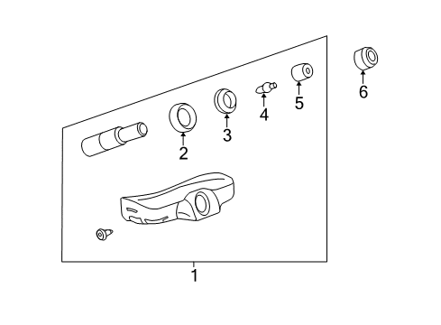 2007 Saturn Outlook Tire Pressure Monitoring Tire Pressure Indicator Sensor Nut Diagram for 17800699