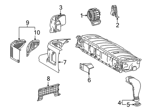 2022 Lexus NX350h Battery BOARD, BATTERY SERVI Diagram for 58467-78050-C0