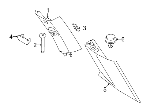 2020 BMW X7 Interior Trim - Quarter Panels FLEECE LEFT Diagram for 51436994945
