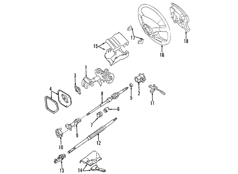 1997 Lexus LX450 Steering Column & Wheel, Steering Gear & Linkage Lower Cover Diagram for 45187-50030-E0