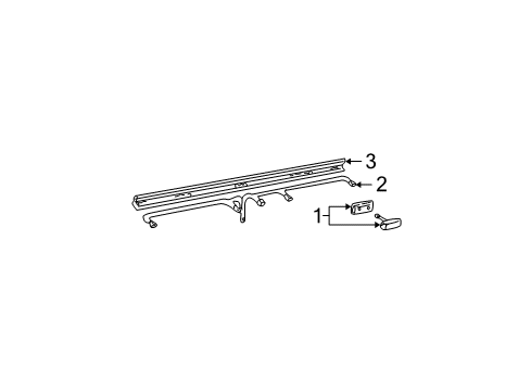 1995 GMC K1500 Tail Lamps Lamp Asm-End Gate Identify Diagram for 15691887