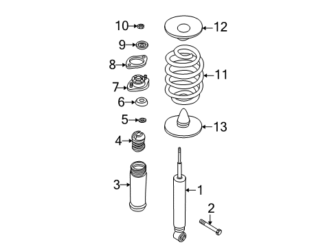 2003 BMW 330i Shocks & Components - Rear Barrel Spring Rear Diagram for 33536756976