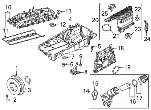 2022 BMW M4 Engine Parts Collar Screw Diagram for 11618583174