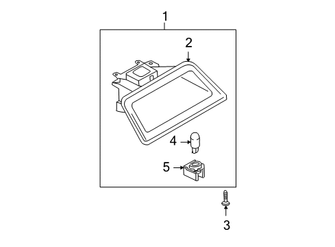 2009 Nissan Versa Bulbs Lamp Assembly-Stop, High Mounting Diagram for 26590-EM00A