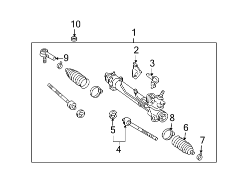 2006 Toyota Highlander Steering Column & Wheel, Steering Gear & Linkage Link Assembly, Electrical Diagram for 44200-48133