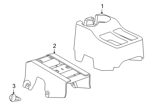 2016 Chevrolet Impala Limited Center Console Console Diagram for 22886629