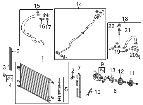 2015 Ford F-250 Super Duty Air Conditioner Clutch Coil Diagram for BC3Z-19D798-A