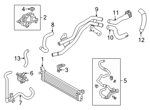 2020 Lexus LC500h Inverter Cooling Components Pipe, Inverter Cooling Diagram for G9238-11010