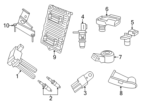 2018 Dodge Charger Ignition System Spark Plug Diagram for SP196724AB