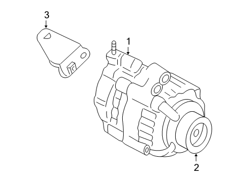 2011 Honda Accord Alternator Alternator, Core Id (104210-5910 9764219-591) (Reman) (Denso) Diagram for 06311-R70-505RM