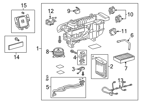 2014 Lexus LS460 Auxiliary Heater & A/C Harness Assy, Air Conditioner, NO.2 Diagram for 82212-50110