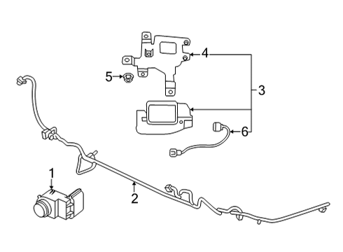 2022 Kia Forte Electrical Components - Rear Bumper ULTRASONIC SENSOR AS Diagram for 99310M6101KLG