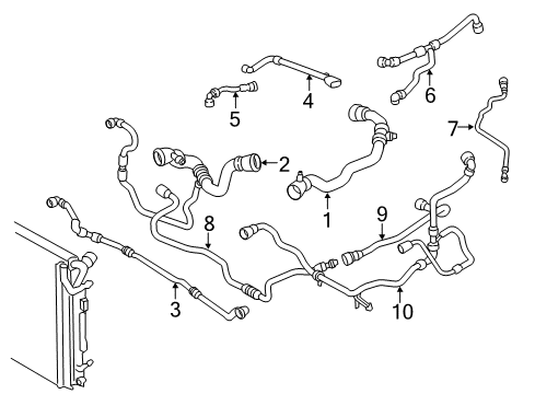 2019 BMW 440i Gran Coupe Hoses, Lines & Pipes Pipe, Cylinder Head Diagram for 17128616555